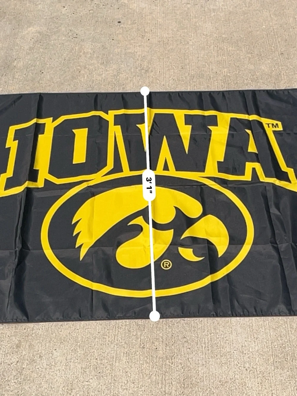 Iowa Hawkeyes Black and Yellow Collegiate Flag